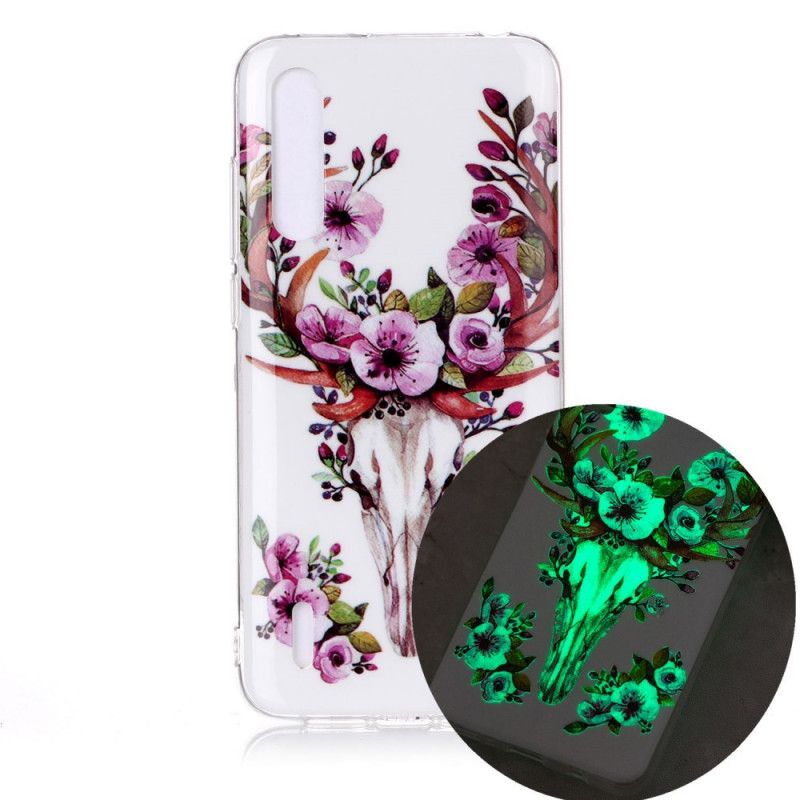 Hoesje Xiaomi Mi A3 Eland Met Fluorescerende Bloemen