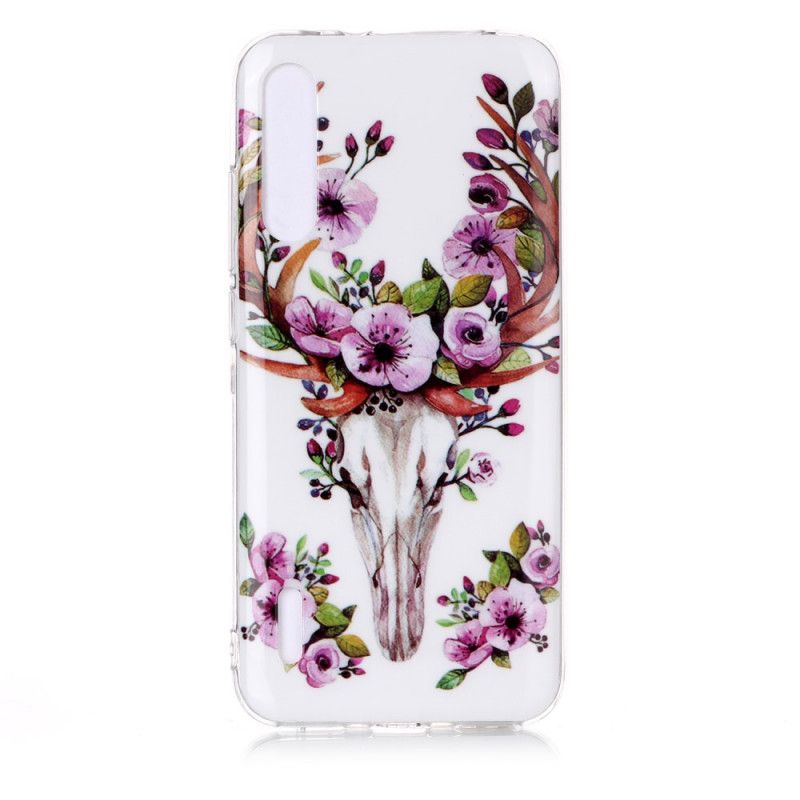 Hoesje Xiaomi Mi A3 Eland Met Fluorescerende Bloemen