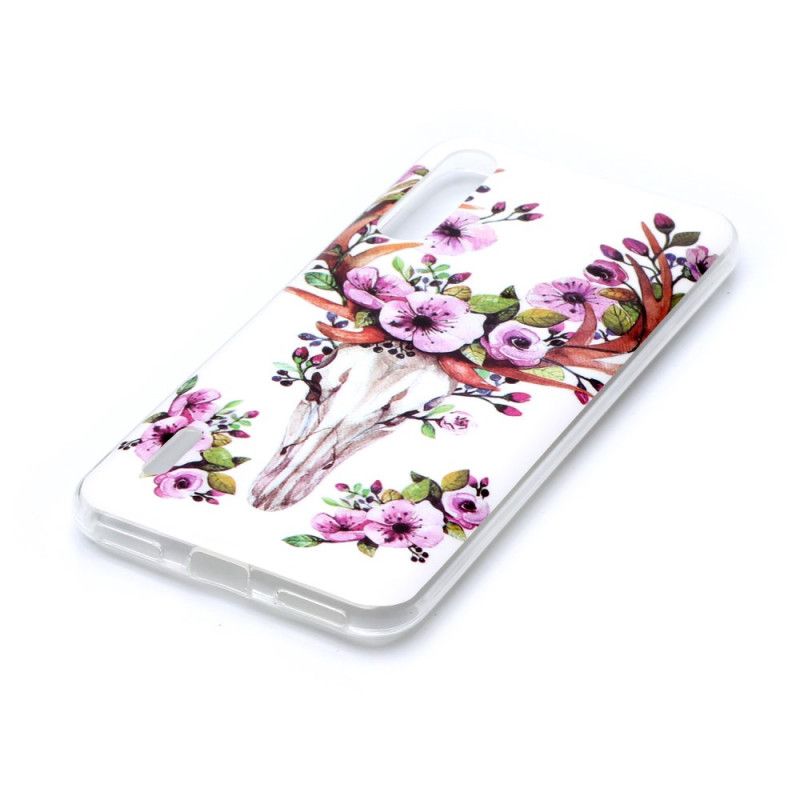 Hoesje Xiaomi Mi A3 Eland Met Fluorescerende Bloemen