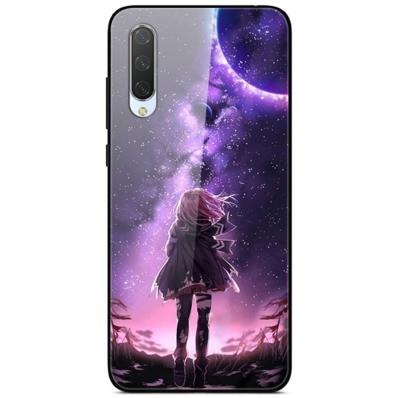 Hoesje Xiaomi Mi A3 Magisch Gehard Glas Van De Volle Maan