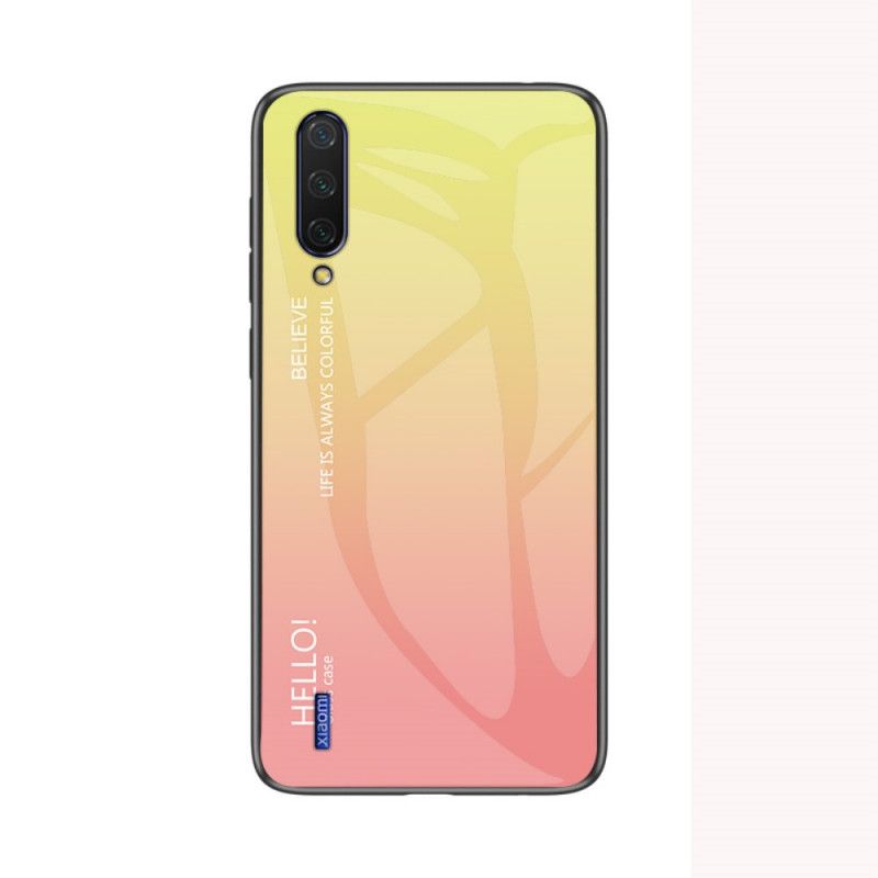 Hoesje Xiaomi Mi A3 Rood Wit Hallo Gehard Glas