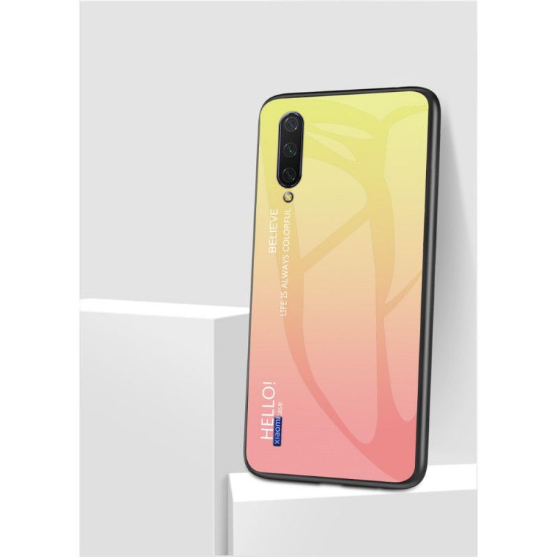 Hoesje Xiaomi Mi A3 Rood Wit Hallo Gehard Glas