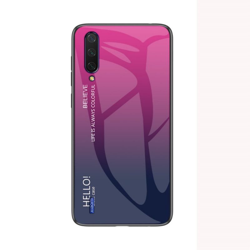 Hoesje Xiaomi Mi A3 Rood Wit Hallo Gehard Glas