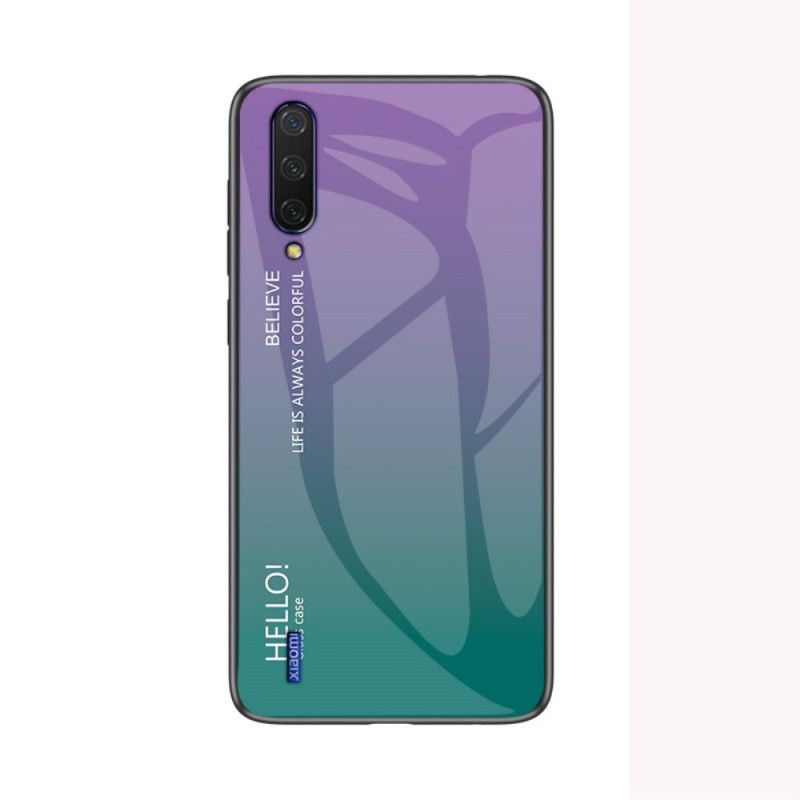 Hoesje Xiaomi Mi A3 Rood Wit Hallo Gehard Glas