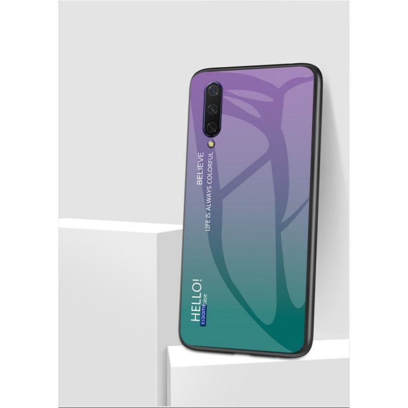 Hoesje Xiaomi Mi A3 Rood Wit Hallo Gehard Glas