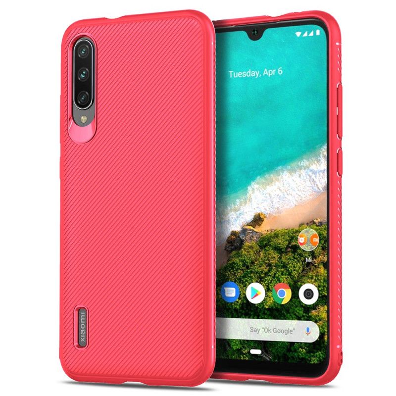 Hoesje Xiaomi Mi A3 Rood Zwart Keperstof Uit De Jazzserie