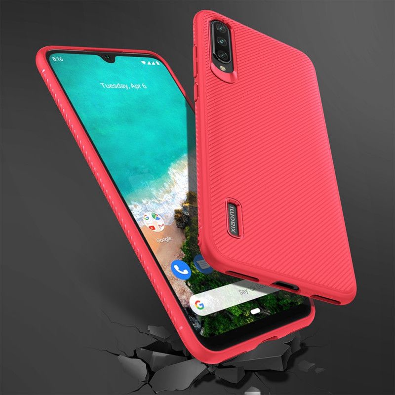 Hoesje Xiaomi Mi A3 Rood Zwart Keperstof Uit De Jazzserie