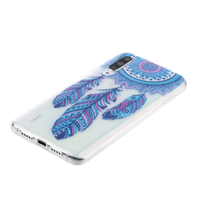 Hoesje Xiaomi Mi A3 Transparante Vanger Dromen Blauwe Veren