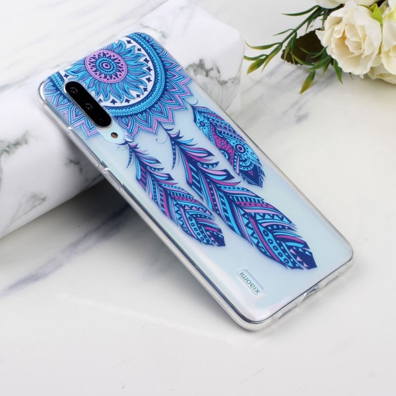 Hoesje Xiaomi Mi A3 Transparante Vanger Dromen Blauwe Veren