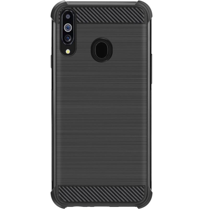 Cover Hoesje Samsung Galaxy A20s Telefoonhoesje Imak Vega Serie Geborsteld Koolstofvezel