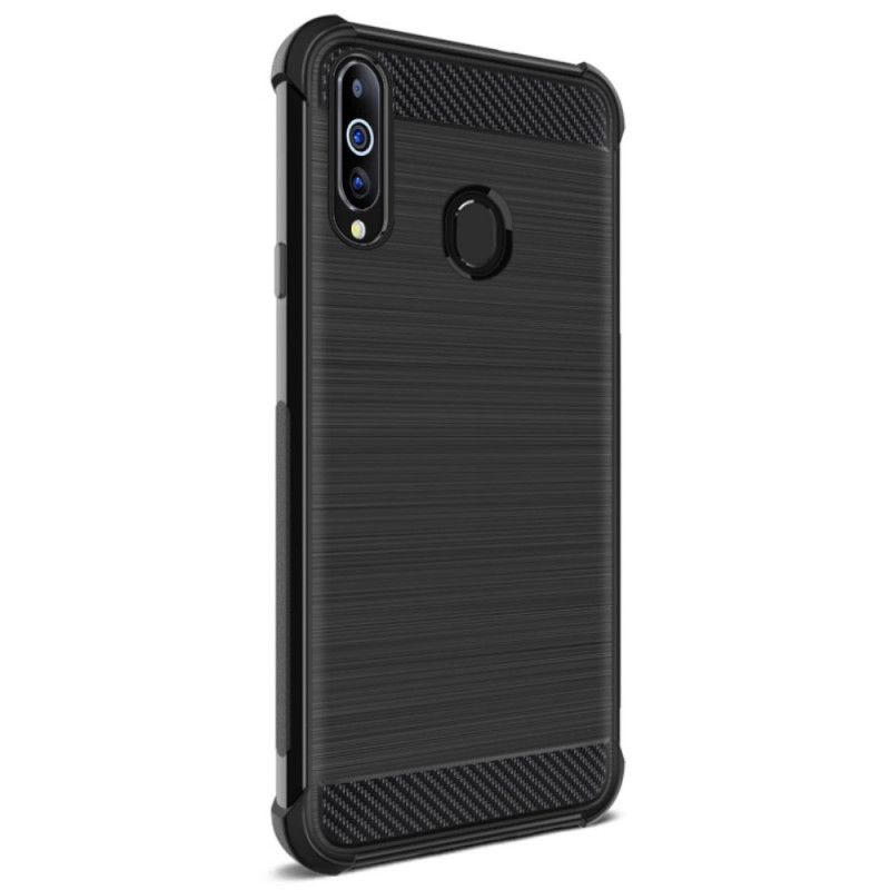 Cover Hoesje Samsung Galaxy A20s Telefoonhoesje Imak Vega Serie Geborsteld Koolstofvezel