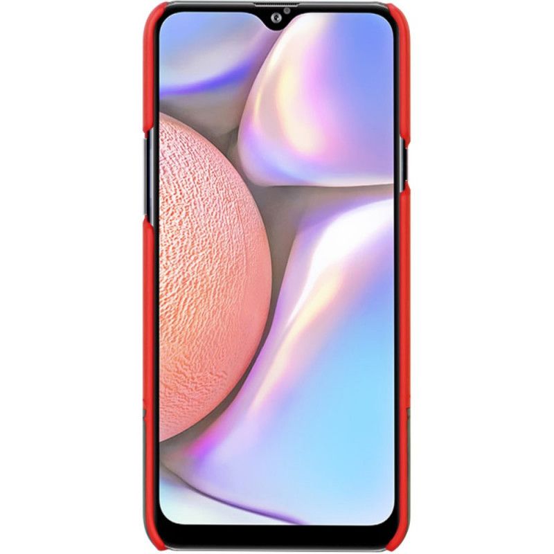 Hoesje Samsung Galaxy A20s Rood Zwart Imak Ruiyi Serie Leereffect