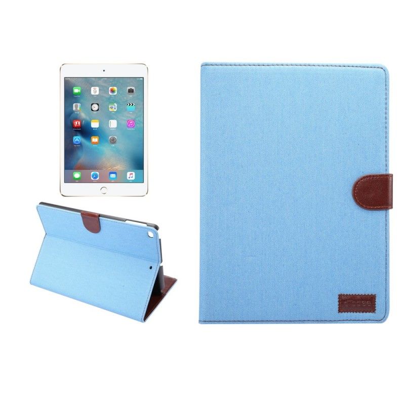 Leren Hoesje iPad Air / Air 2 Lichtblauw Donkerblauw Tweekleurige Jeans