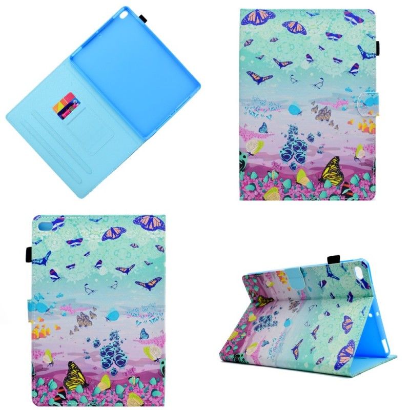 Leren Hoesje voor iPad Air / Air 2 Landschap En Vlinders