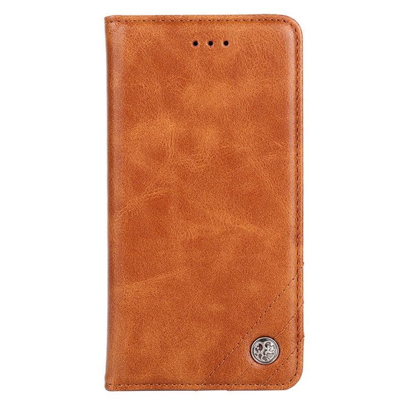 Bescherming Hoesje voor Xiaomi 12 Pro Folio-hoesje Stijl Lederen Klinknagel