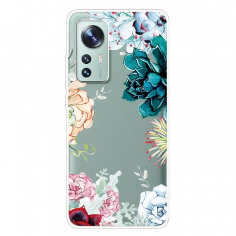 Hoesje voor Xiaomi 12 Pro Siliconen Wilde Bloemen