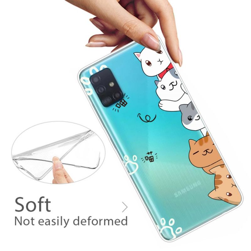 Case Hoesje Samsung Galaxy A51 Telefoonhoesje Hallo Katten