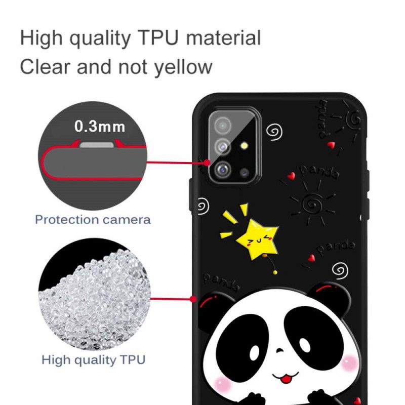 Case Hoesje Samsung Galaxy A51 Telefoonhoesje Panda-Ster