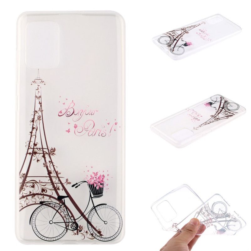 Case Hoesje Samsung Galaxy A51 Telefoonhoesje Transparant Hallo Parijs