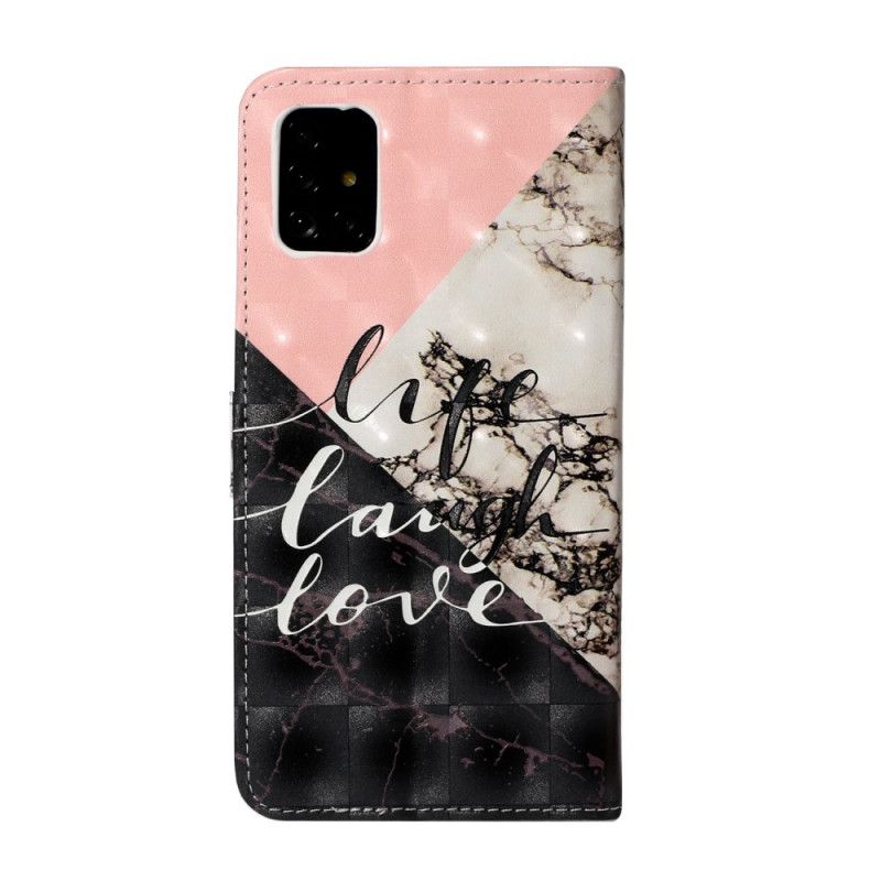 Cover Folio-hoesje Samsung Galaxy A51 Telefoonhoesje Leven Lachen Liefde