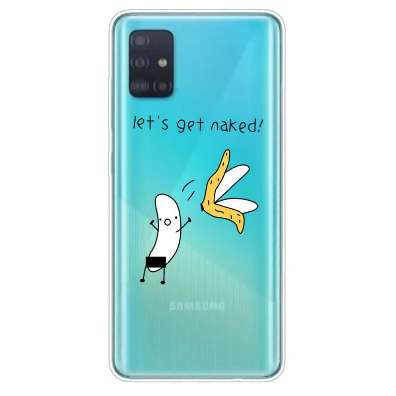 Cover Hoesje Samsung Galaxy A51 Telefoonhoesje Banaan Laten We Ons Uitkleden