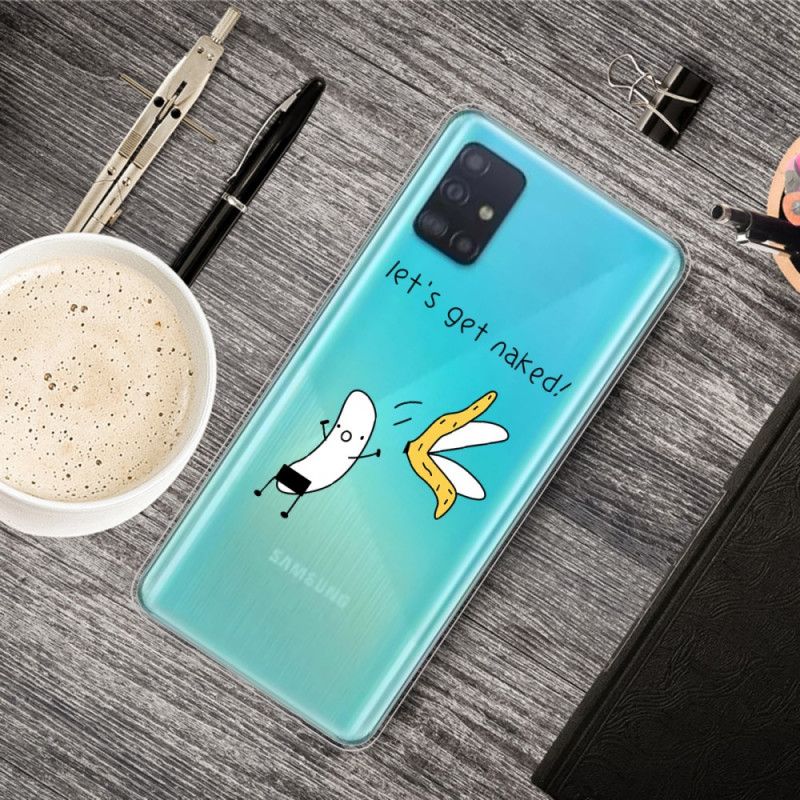 Cover Hoesje Samsung Galaxy A51 Telefoonhoesje Banaan Laten We Ons Uitkleden