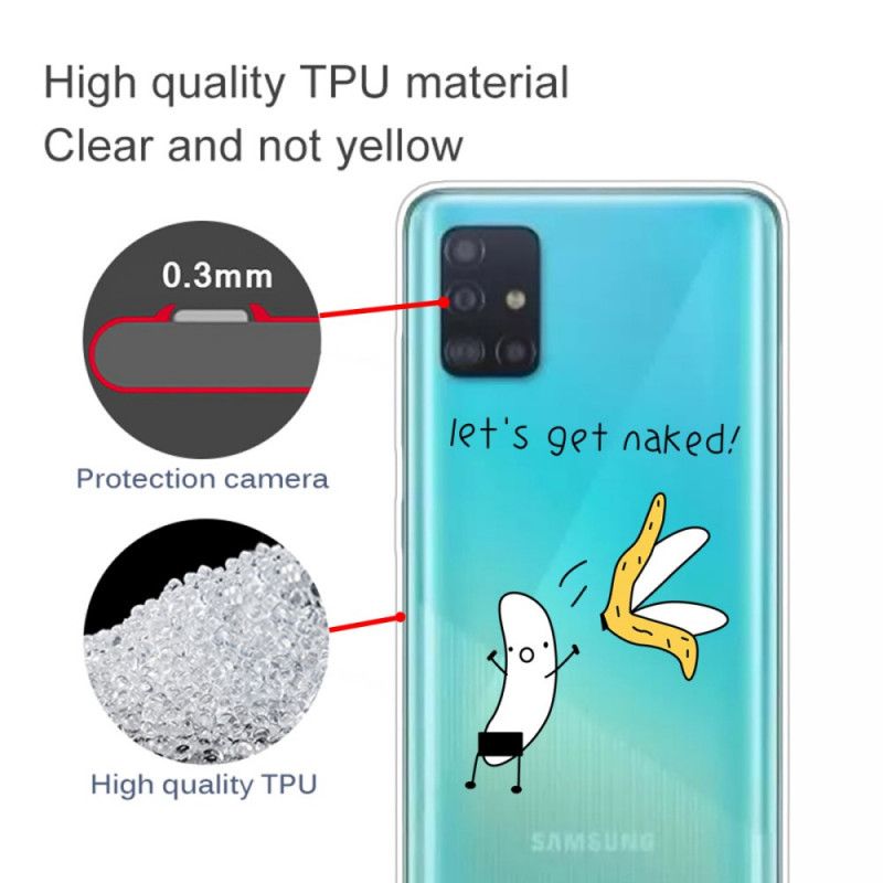 Cover Hoesje Samsung Galaxy A51 Telefoonhoesje Banaan Laten We Ons Uitkleden