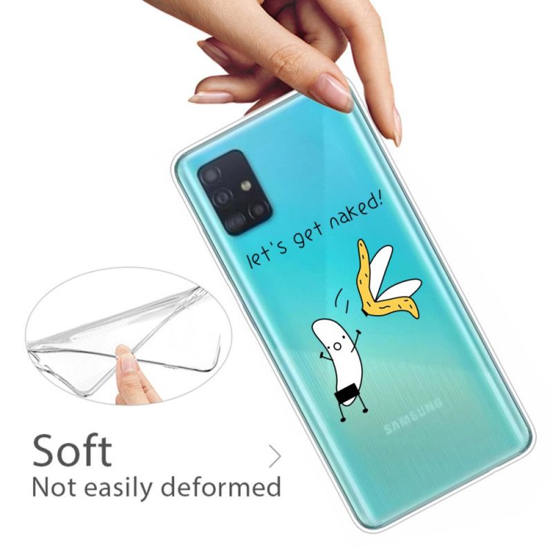 Cover Hoesje Samsung Galaxy A51 Telefoonhoesje Banaan Laten We Ons Uitkleden