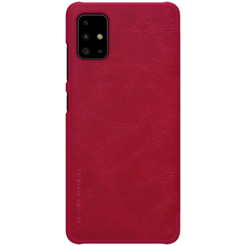 Folio-hoesje Samsung Galaxy A51 Rood Zwart Nillkin Qin-Reeks