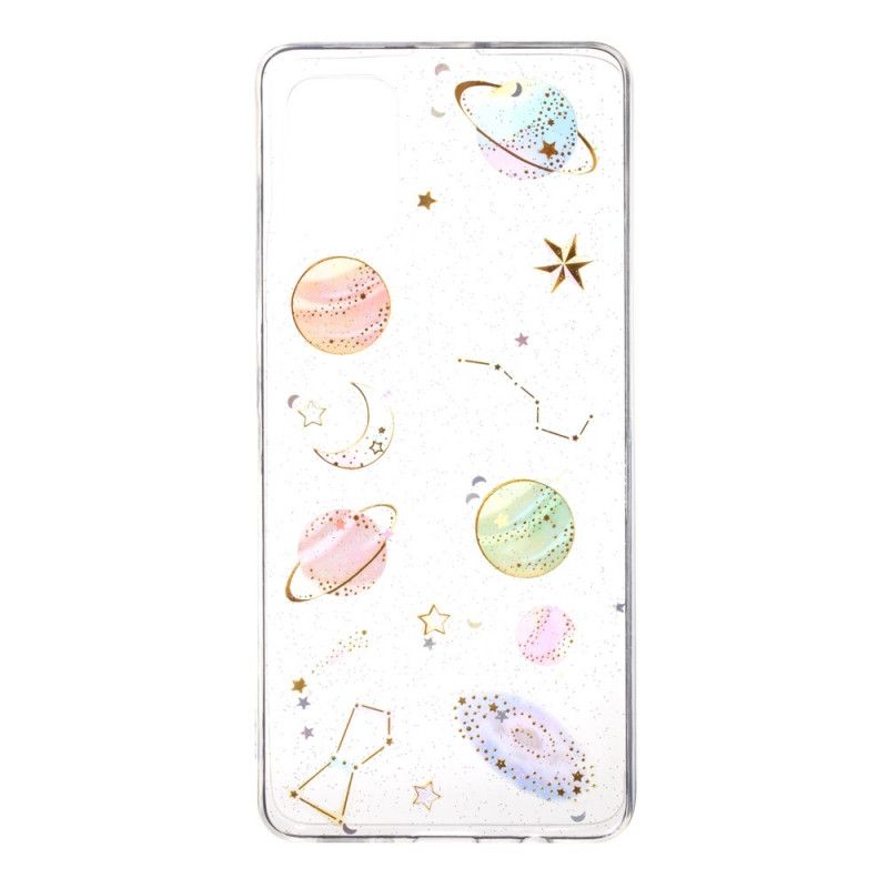 Hoesje Samsung Galaxy A51 Transparant Epoxy Planeet