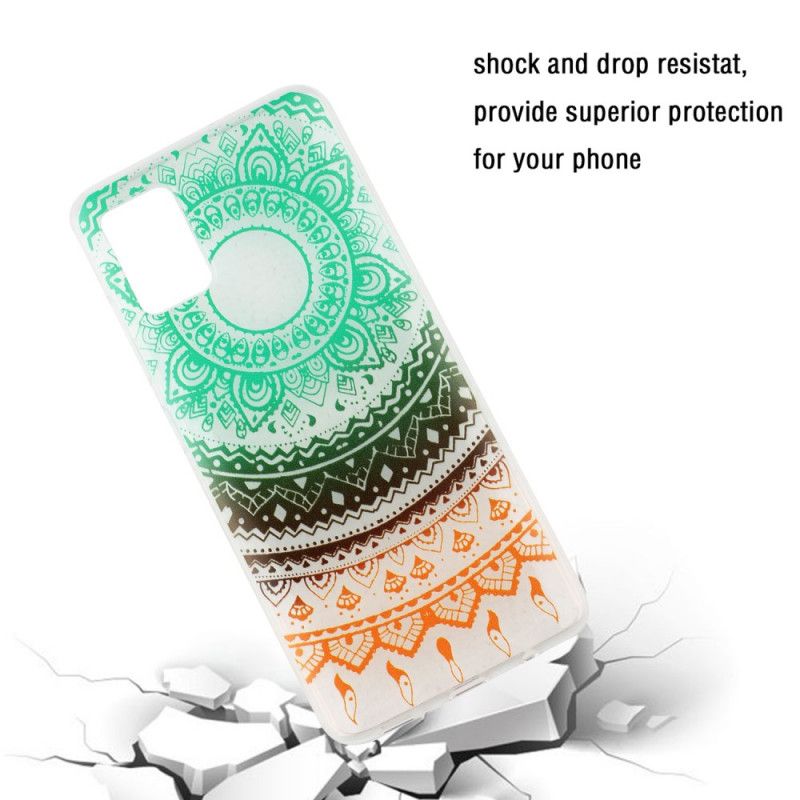 Hoesje Samsung Galaxy A51 Transparante Donkergekleurde Mandala