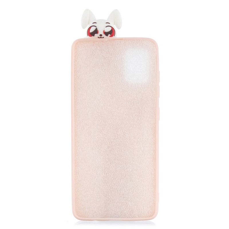 Hoesje voor Samsung Galaxy A51 3D Wit Konijn