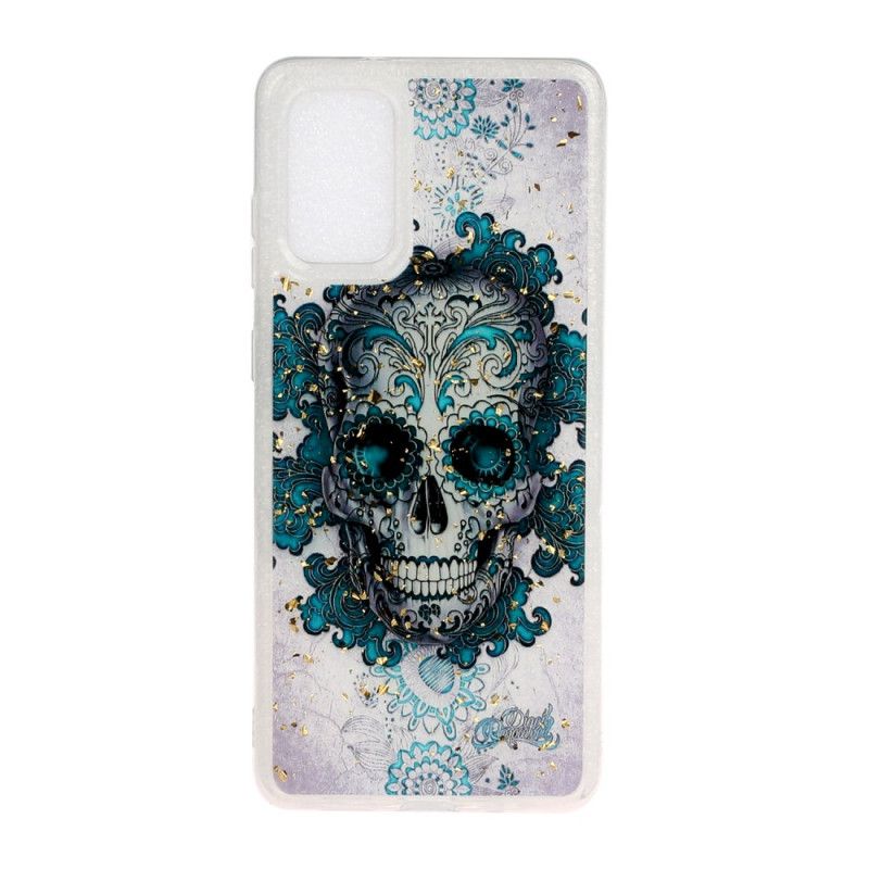 Hoesje voor Samsung Galaxy A51 Blauwe Schedel