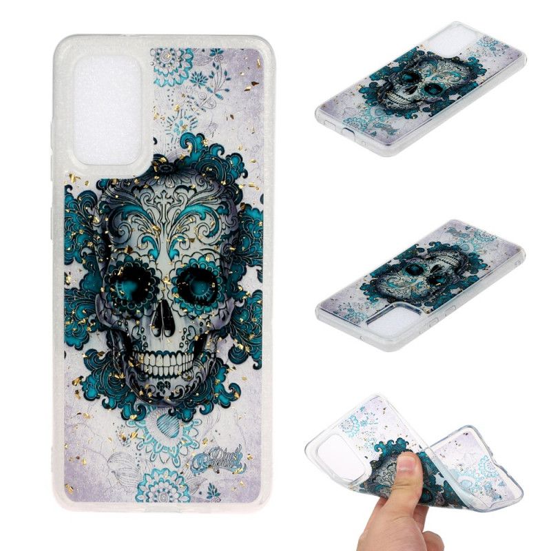 Hoesje voor Samsung Galaxy A51 Blauwe Schedel