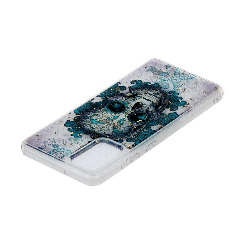 Hoesje voor Samsung Galaxy A51 Blauwe Schedel