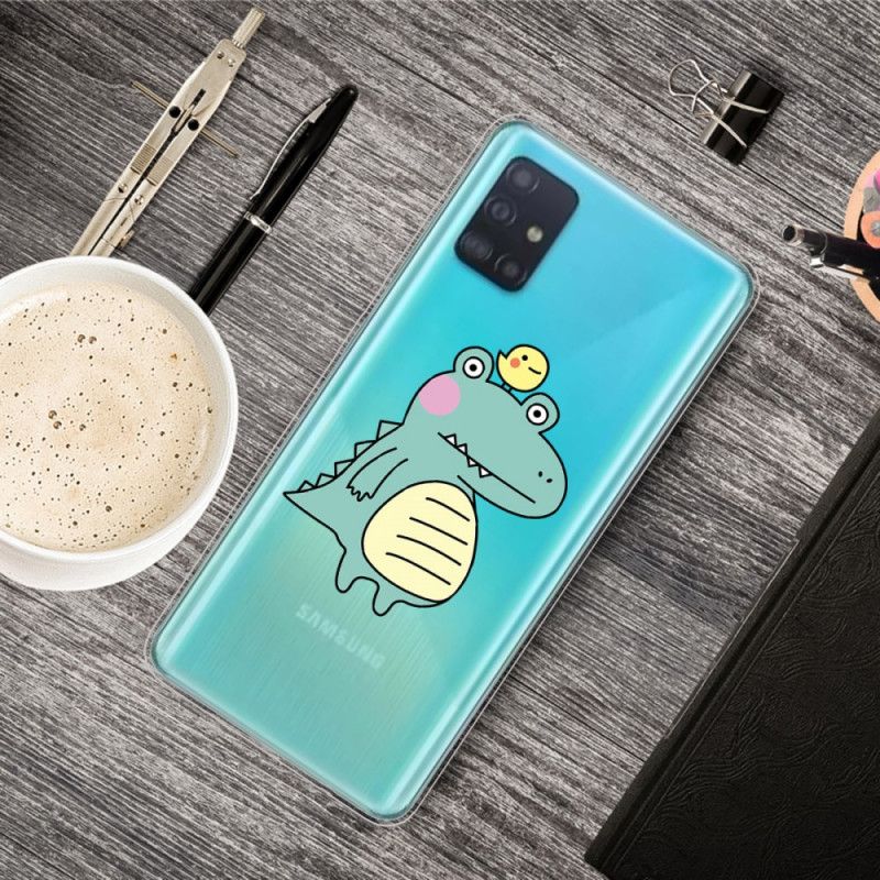 Hoesje voor Samsung Galaxy A51 Cartoon Dinosaurus