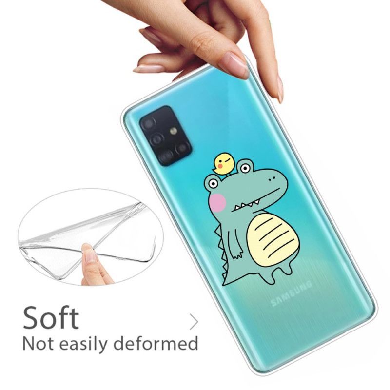 Hoesje voor Samsung Galaxy A51 Cartoon Dinosaurus