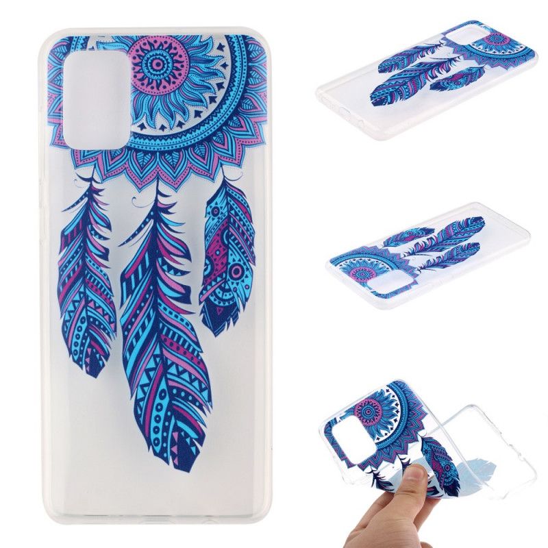 Hoesje voor Samsung Galaxy A51 Vanger Droomt Blauwe Veren