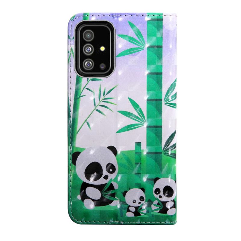 Leren Hoesje Samsung Galaxy A51 Telefoonhoesje Pandafamilie