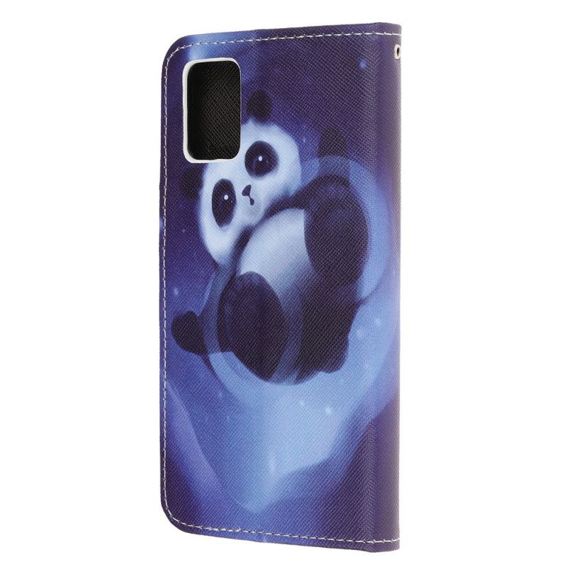 Leren Hoesje Samsung Galaxy A51 Telefoonhoesje Pandaruimte Met String