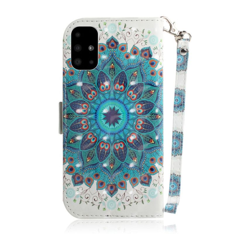 Leren Hoesje voor Samsung Galaxy A51 Meesterlijke Mandala Met String