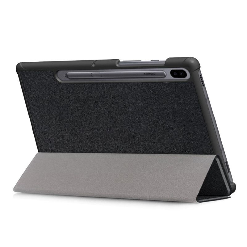 Smartcase Samsung Galaxy Tab S6 Grijs Zwart Drievoudige Pennenhouder