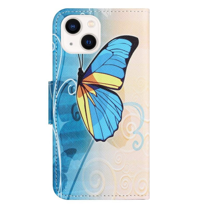 Flip Case voor iPhone 15 Vlinders