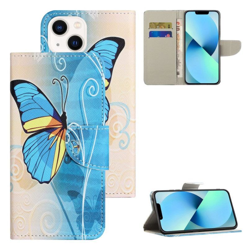 Flip Case voor iPhone 15 Vlinders