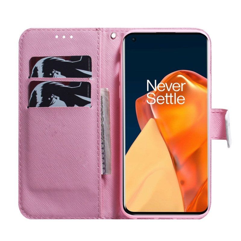 Flip Case voor OnePlus Nord CE 2 5G Eenzame Bloem