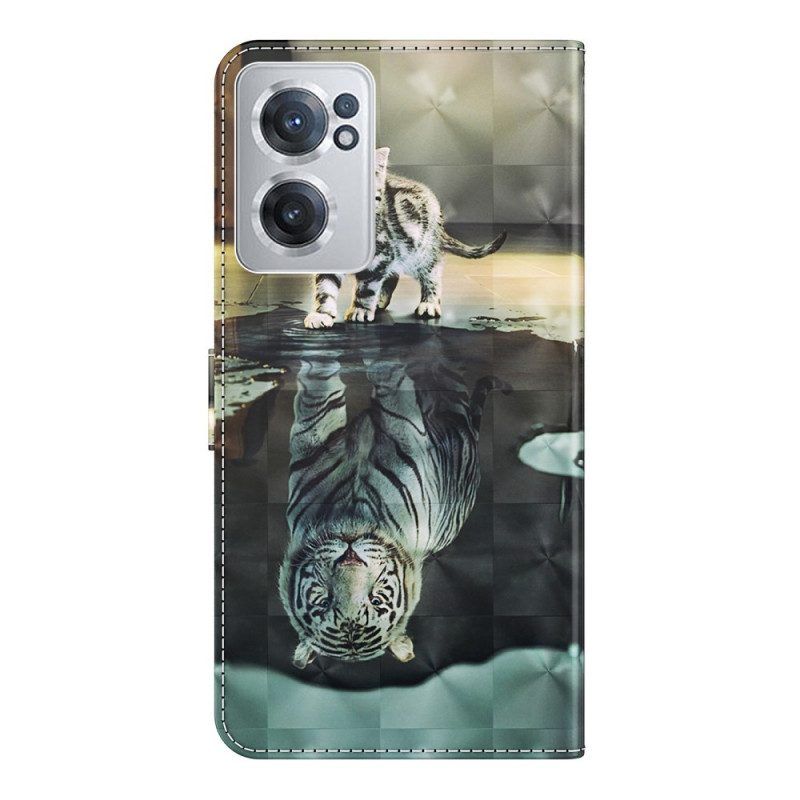 Flip Case voor OnePlus Nord CE 2 5G Toekomstige Tijger