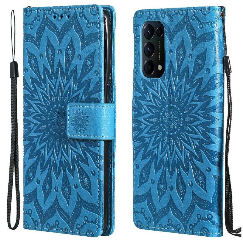 Flip Case voor Oppo Find X3 Lite Zonnebloem