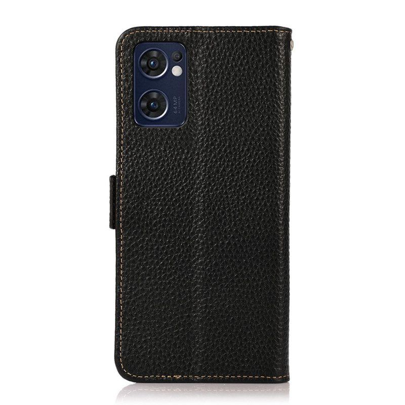 Flip Case voor Oppo Find X5 Lite Lychee Leer Khazneh Rfid