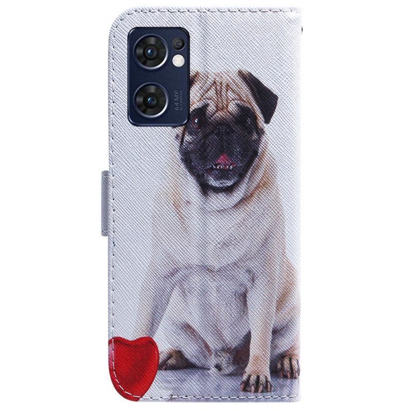 Flip Case voor Oppo Find X5 Lite Mops Hond