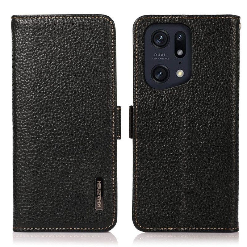 Flip Case voor Oppo Find X5 Pro Lychee Leer Khazneh Rfid